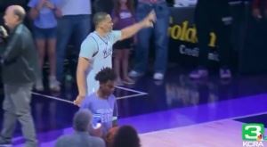 又是新的开始！国王球迷日活动威少现身 跟球迷互动很开心啊